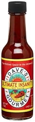 Dave's Gourmet Ultimate Insanity Hot Sauce, 5-Ounces Class Bottles (Pack of 3)