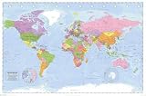 (24x36) World Map (Political, Time Zones) Art Poster Print