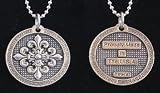 DIABOLIK 85258 Fleur De Lis Maltese Cross Medallion Necklace