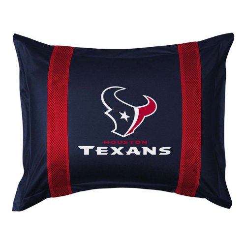 Houston Texans Sideline Pillow Sham Blue20X26 Standard Primary Tw/Fl