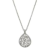 1928 Jewelry Silver Filigree Pendant Necklace