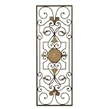 Rectangular Wrought Iron Wall Decor Grill Panel