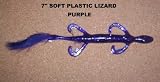 7 Soft Plastic Lizard - (8 Pack) Purple with various tail colors