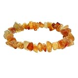 Genuine Carnelian Stone Chip Bracelet