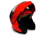41EcGUR7HkL. SL160  Red Dual Visor Modular Motorcycle Flip Up Helmet DOT (XXLarge) Reviews