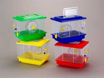 1 Story Plastic Top Hamster Cage 4pc
