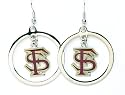 Florida State Seminoles - NCAA Floating Logo Hoop Earrings