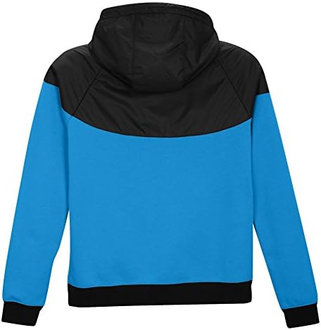 Nike Men's Windrunner Fleece Mix Hooded Jacket XX-Large Photo Blue Black