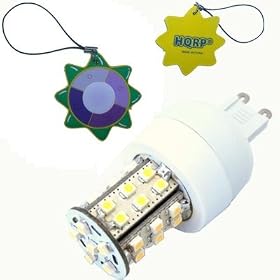 HQRP G9 36 LEDs SMD3528 100-240V LED Bulb Warm White 2901-3500K plus HQRP UV Chain / UV Radiation Health Tester: Car Electronics