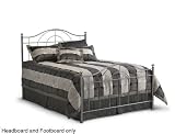 Queen Size Metal Headboard and Footboard - Carrington in Vintage Silver Finish