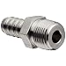 Parker 6-6 B2HF-SS 316 Stainless Steel Barb Connector To Male Pipe 3/8" Hose Barb 3/8" Male NPT