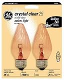 GE 73120-8 Amber Flame Bulb, Medium Base, 25-Watt, 8-Pack