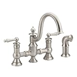 Moen S713SRS Waterhill Two-Handle High Arc Kitchen Faucet, Spot Resist Stainless by Moen