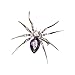Dazzling Luxurious and Stylish Spider Clip Pin Brooch w/Rhinestone - Purple