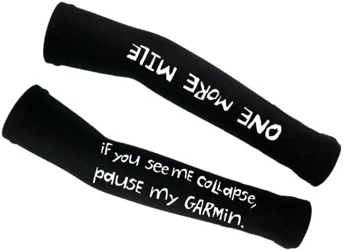 "If You See Me Collapse Pause My Garmin" OMM Customized Arm Warmer Set for Runners