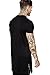 Valley Railway Mens Black Long T-Shirt Hipster Hip-hop Street T-Shirt US Sizes (S)