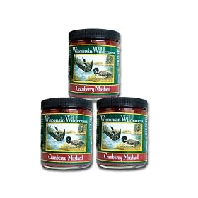 Wisconsin Wilderness Cranberry Mustard Gift - Three 10 oz Jars