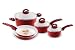 Aeternum Red 8 piece set ceramic non-stick cookware. Nano-ceramic non-stick interiors Heavyweight coined aluminum construction High-temp exterior finish Soft-touch ergonomic handles