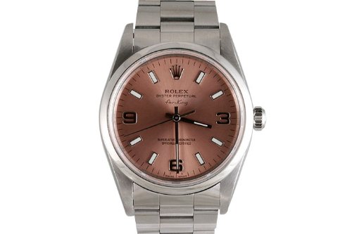 Rolex Mens Stainless Steel Airking Bronze Dial
