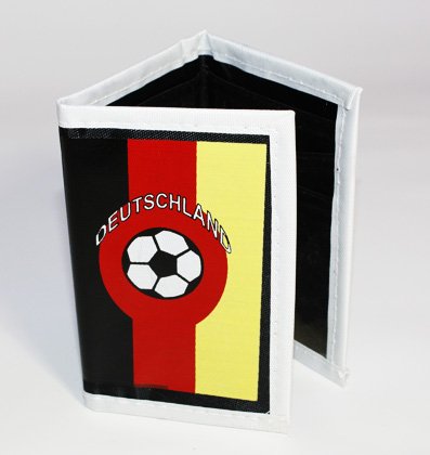 Fan Nylon Geldbörse Portemonnaie Geldbeutel Geldtasche mit Fußball Motiven Deutschland EM 2012