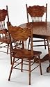 Dining Chair with Double Press Back Antique Oak Finish