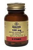 Solgar Niacin 100 mg Tablets (Vitamin B3) - 100 tablets