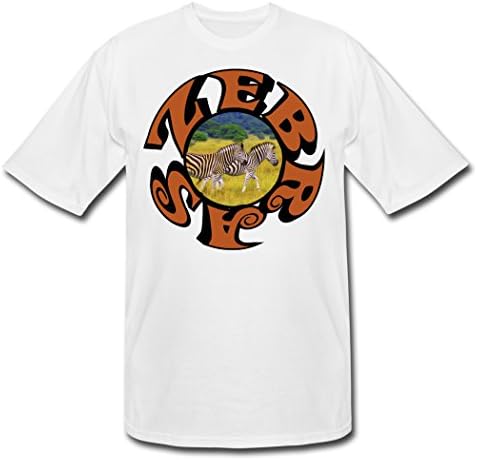 DCR Custom Zebra Pair Circle for Men's White T-Shirts S