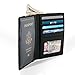 RFID Passport Wallet Travel Organizer - 2 Passport Holder - Slim Leather Bifold