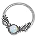 White Imitation Opal Captive Ring-20g-18g-16g-14g Cartilage Earring-Nipple Ring-Tragus-Septum Jewelry