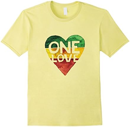 Men's One Love Yellow T Shirt Rasta Reggae Clothing Bob Marley Men 2XL Lemon