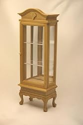 Miniature Oak Curio Cabinet Dollhouse Miniature