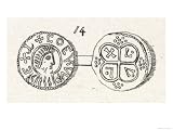 Coin from the Reign of Saxon King Coenwulf Ruler of Mercia Stretched Canvas Poster Print