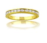 Diamond Channel-Set Band in Yellow Gold