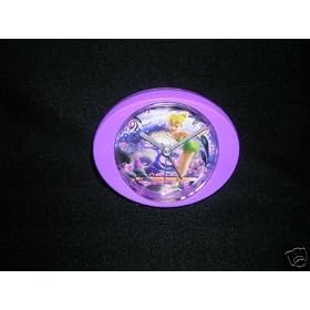 Disney Fairies Tinkerbell Purple Desk Alarm Clock by