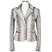 Forzieri Light Blue Python Leather Single-Button Blazer