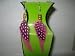Handmade Hair feather extension Hot Pink Poka Dot Earrings