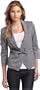 BCBGeneration Women's Cross Dye Linen Jacket,Black,Small