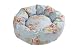 House of Paws - Classic Floral Print Donut Pet Bed For Cats/Small Dogs - Medium - 23.5