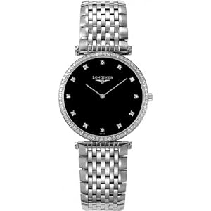 Longines Watches- Longines La Grand Classic Diamond Markers and Diamond Bezel Mens Watch by Longines