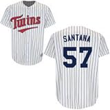 Johan Santana Jersey - Minnesota Twins #57 Johan Santana Replica Home Jersey - 2XL