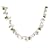 Oi! Ladies N2129  White Fresh Water Pearl, Rock Crystal, Peridot and White Shell On Silk Necklace