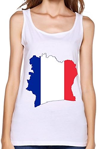 Marycel Women's Flag Map French Cote DIvoire Tank Top White XL