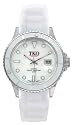TKO Women's Venezia Plastic Case and Rubber Strap Watch #TK501-WT