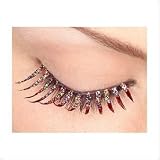 Red Glitter False Eyelashes