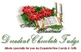 Fancy Merry Christmas Decadent Chocolate Fudge