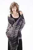 REVERSIBLE DESIGNER UNIQUE WOOL SHAWL STOLE WRAP 28x78 # 8631