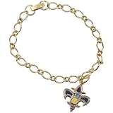 NBA New Orleans Hornets Ladies Gold-Tone Charm Bracelet