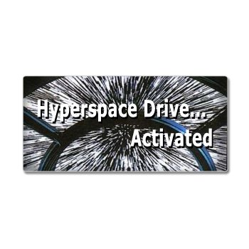 Hyperspace Drive Activated - Star Wars Millenium Falcon - Window Bumper Sticker