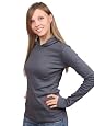 American Apparel 4398 Women`s Baby Rib Long Sleeve Hoodie T-shirt - Tee