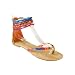 Beaded Straps Flat Sandal Orange